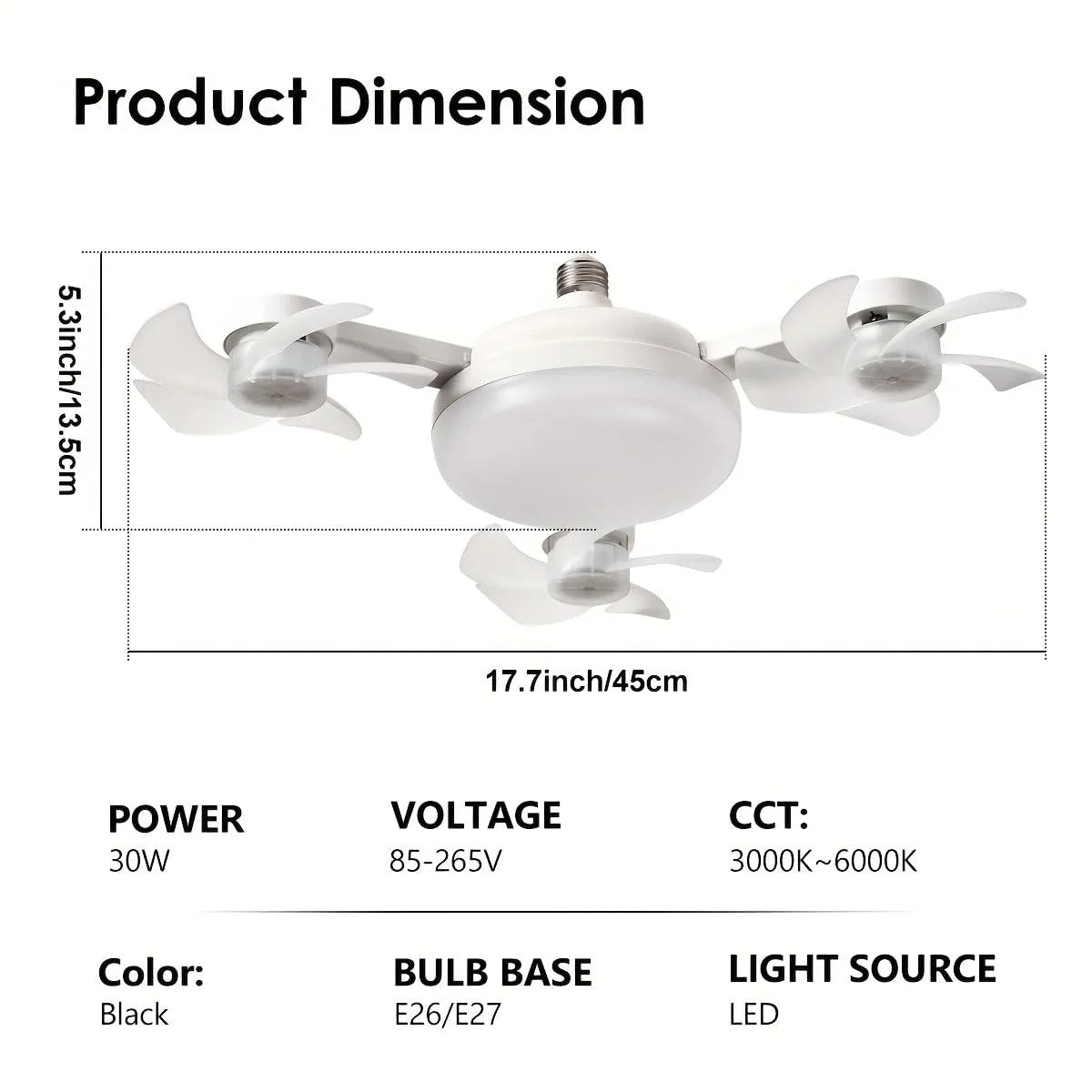🎖️10K+ SOLD LAST WEEK! - 🏆🚁 2026 New Plug-In Smart Ceiling Fan Light
