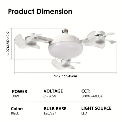 🎖️10K+ SOLD LAST WEEK! - 🏆🚁 2026 New Plug-In Smart Ceiling Fan Light