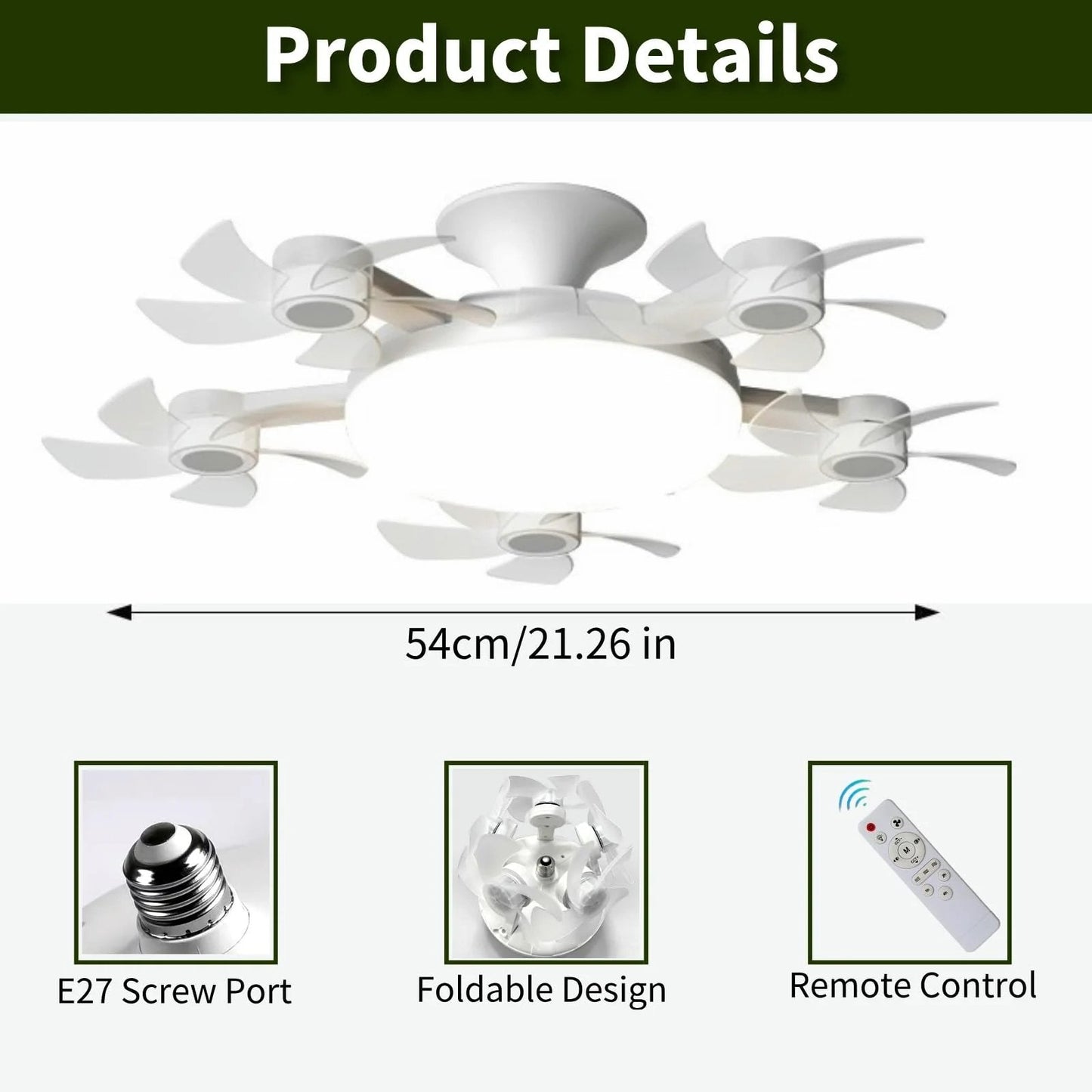 🎖️10K+ SOLD LAST WEEK! - 🏆🚁 2026 New Plug-In Smart Ceiling Fan Light