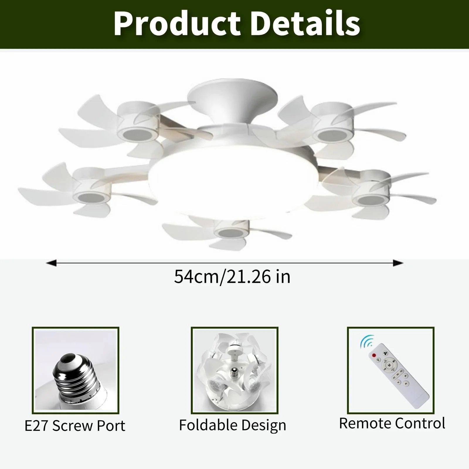 🎖️10K+ SOLD LAST WEEK! - 🏆🚁 2026 New Plug-In Smart Ceiling Fan Light
