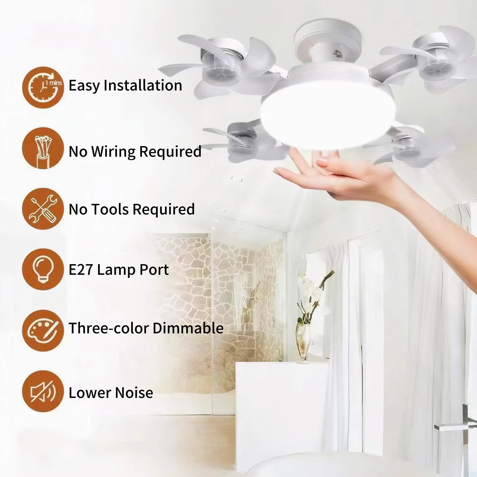 🎖️10K+ SOLD LAST WEEK! - 🏆🚁 2026 New Plug-In Smart Ceiling Fan Light