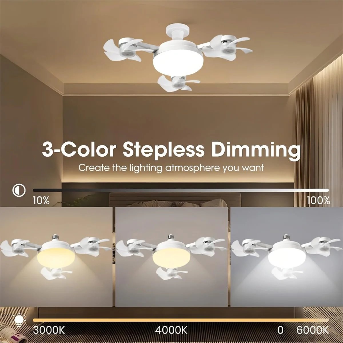 🎖️10K+ SOLD LAST WEEK! - 🏆🚁 2026 New Plug-In Smart Ceiling Fan Light