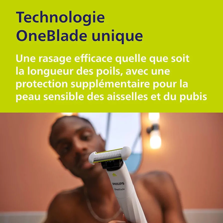 Philips OneBlade Intimate, Intimate Shave, Trim and Shave with Extra Skin Protection, Close and Comfortable Shave - Not Completely Naked, Model QP1924/30