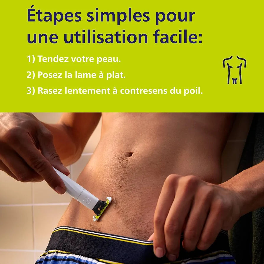 Philips OneBlade Intimate, Intimate Shave, Trim and Shave with Extra Skin Protection, Close and Comfortable Shave - Not Completely Naked, Model QP1924/30