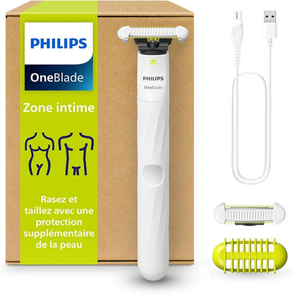 Philips OneBlade Intimate, Intimate Shave, Trim and Shave with Extra Skin Protection, Close and Comfortable Shave - Not Completely Naked, Model QP1924/30