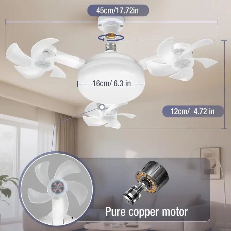 🎖️10K+ SOLD LAST WEEK! - 🏆🚁 2026 New Plug-In Smart Ceiling Fan Light