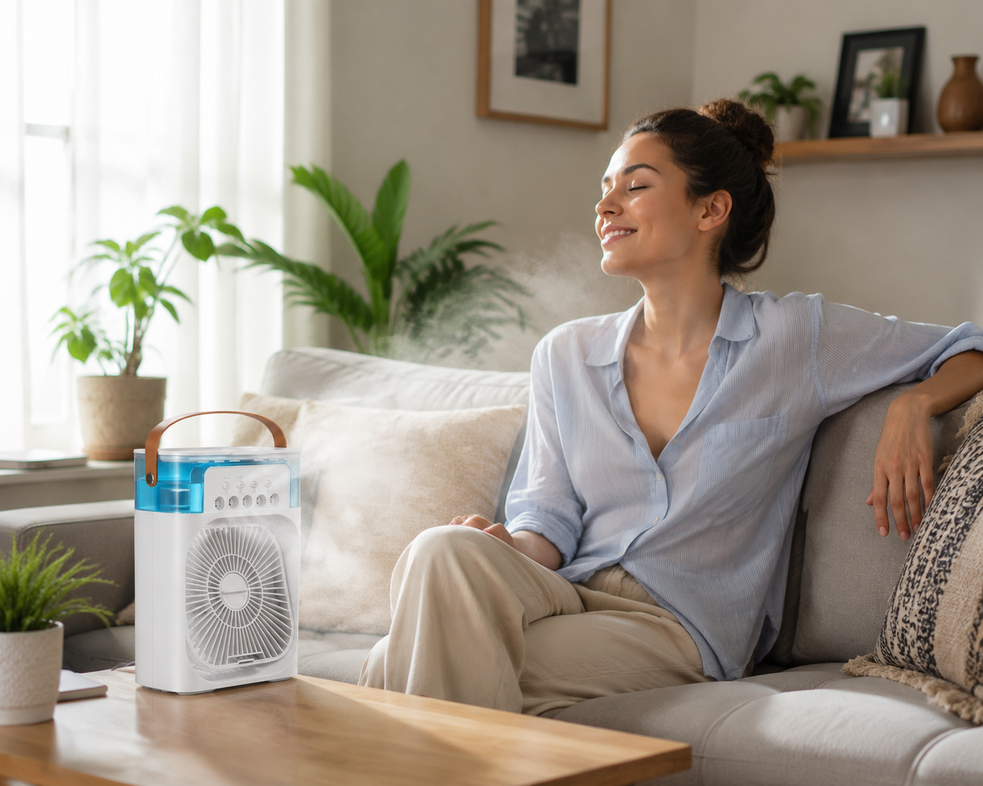 Ventilateur 3-en-1 | Rafraîchit, humidifie et parfume l’air