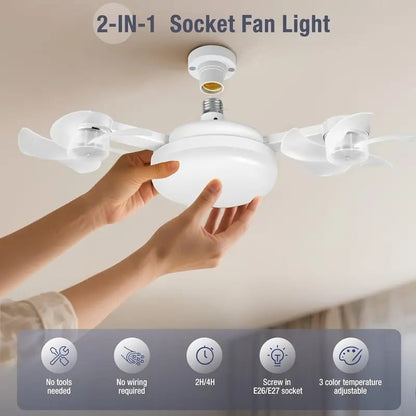 🎖️10K+ SOLD LAST WEEK! - 🏆🚁 2026 New Plug-In Smart Ceiling Fan Light