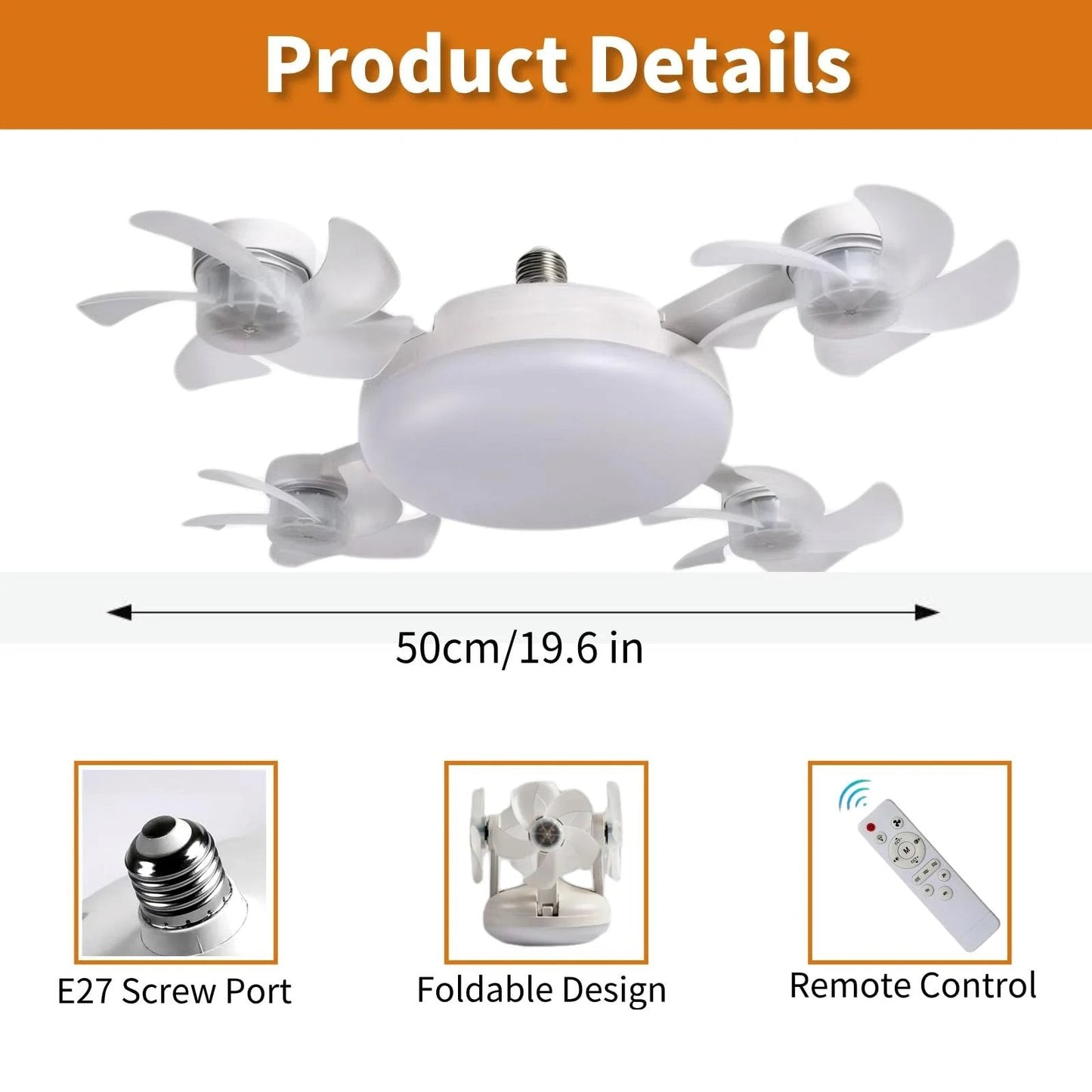 🎖️10K+ SOLD LAST WEEK! - 🏆🚁 2026 New Plug-In Smart Ceiling Fan Light